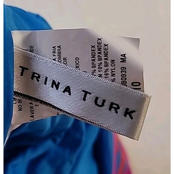 Trina Turk Rio Off Shoulder Ruffle Swimsuit One Piece Size 10 - Picture 5 of 9